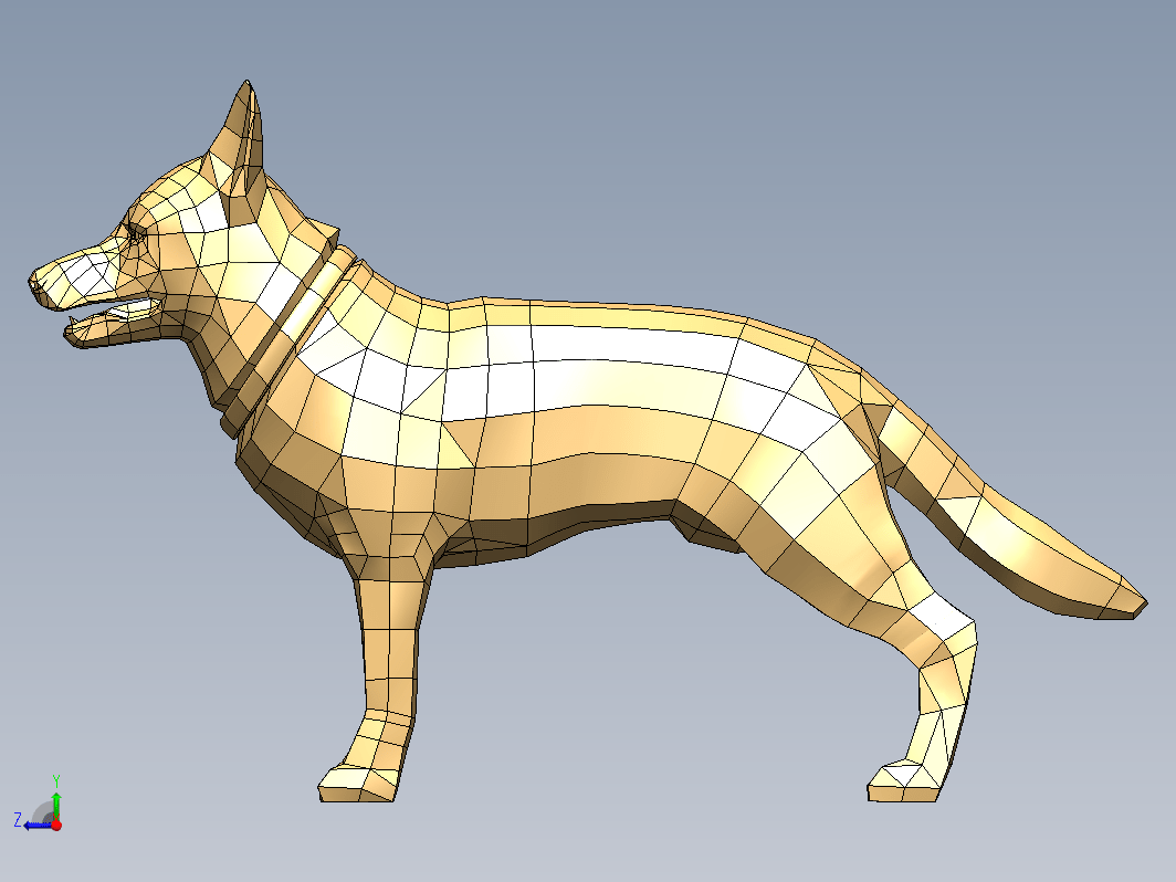 简易德国牧羊犬造型