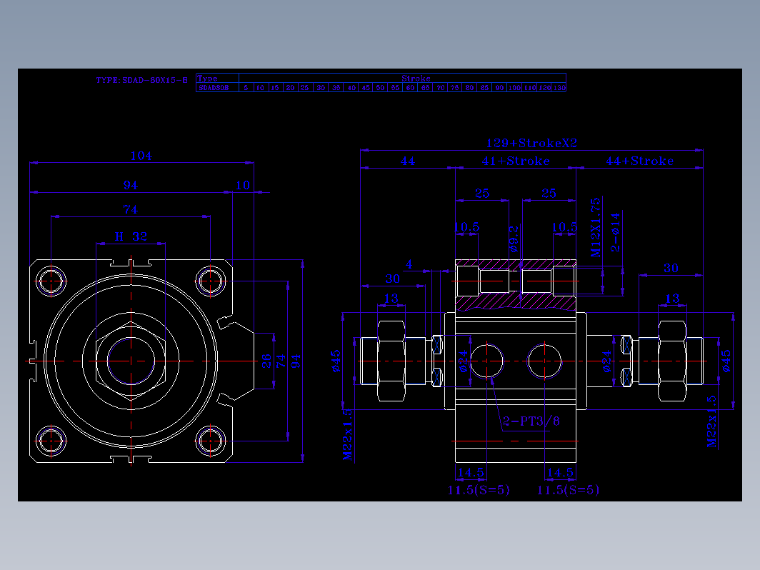 SDA气缸 83-SDAD-80-BZW