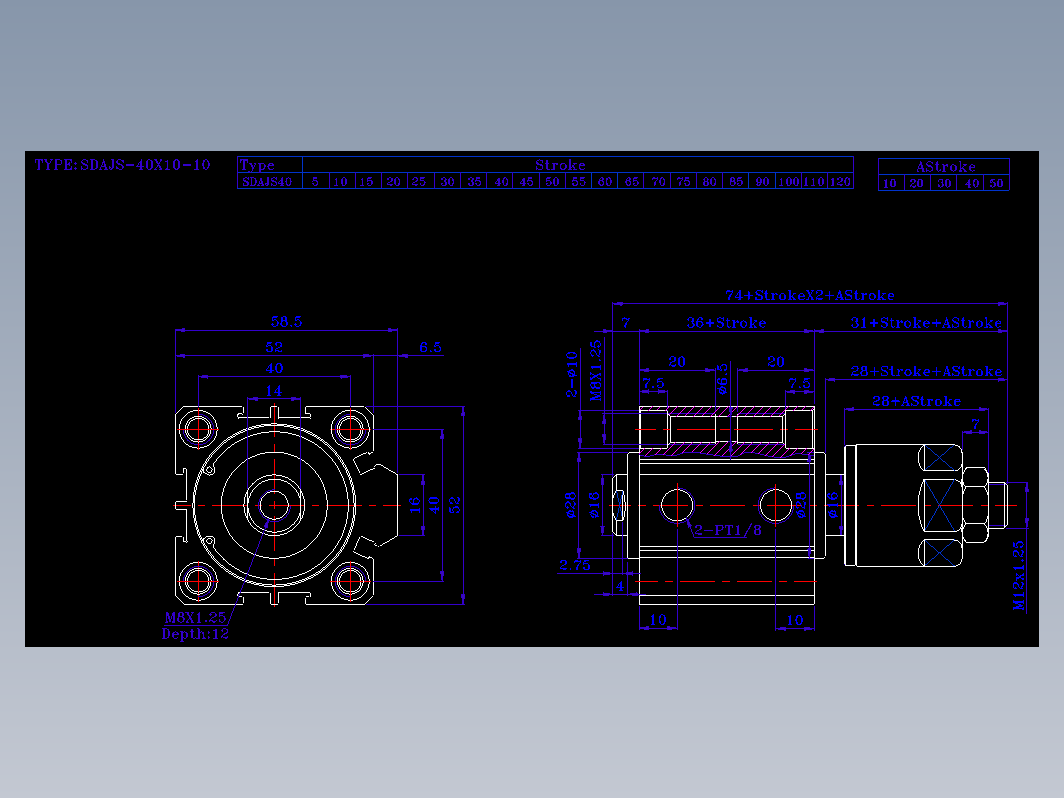 SDA气缸 83-SDAJ-40-SN