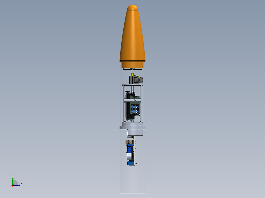 40mm探空电子火箭舱