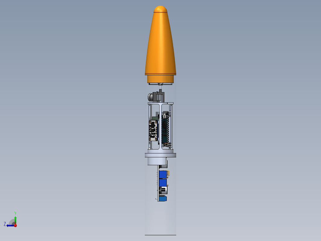 40mm探空电子火箭舱