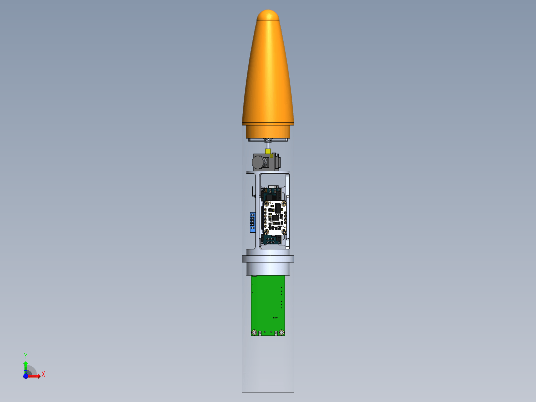 40mm探空电子火箭舱