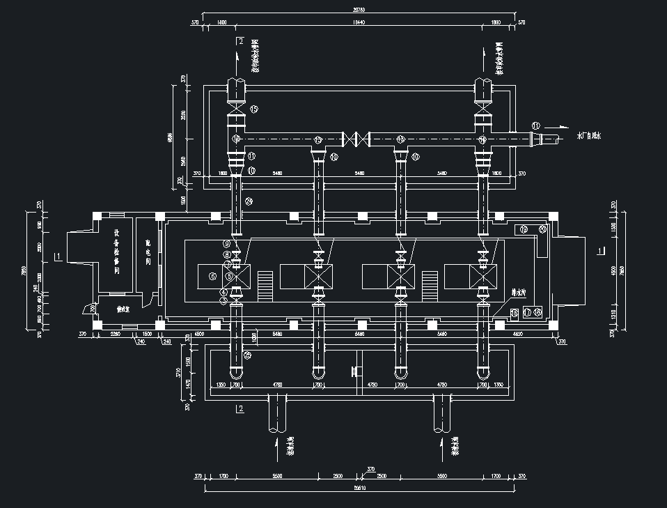 某城市给水工程二级水泵站工艺设计+CAD+说明书