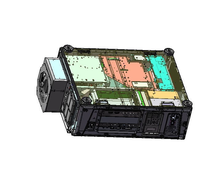 4k高清激光投影仪完整设计模型三维SW2015无参