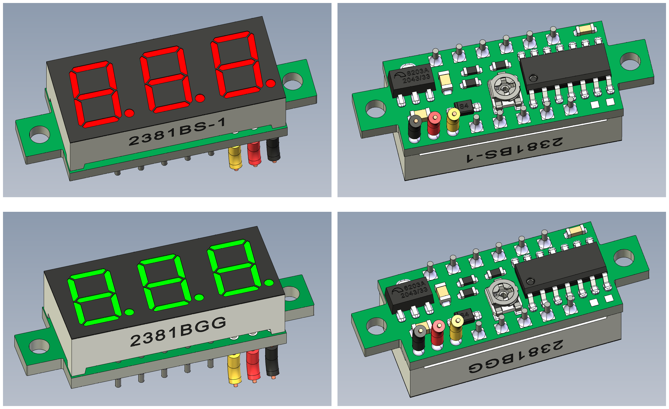 电压表 2,8 英寸显示屏 DC 0V-100V 3 线