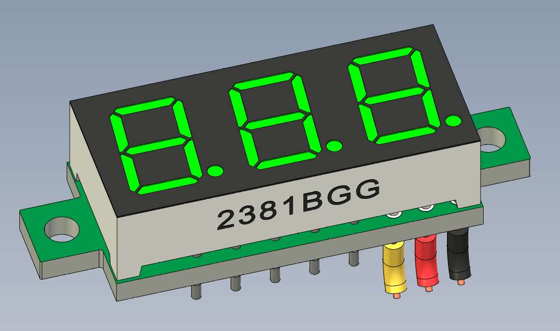 电压表 2,8 英寸显示屏 DC 0V-100V 3 线