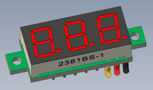 电压表 2,8 英寸显示屏 DC 0V-100V 3 线缩略图