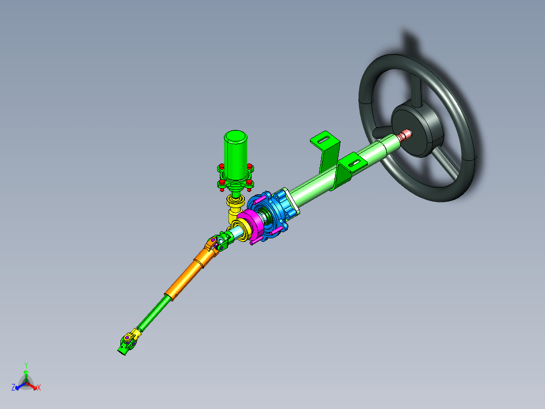 EPS电动助力转向系统 3D+CAD