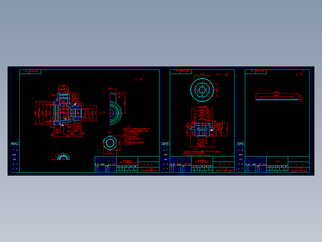 DN20螺纹连接球阀主体零件图纸 20Q11F16R-00