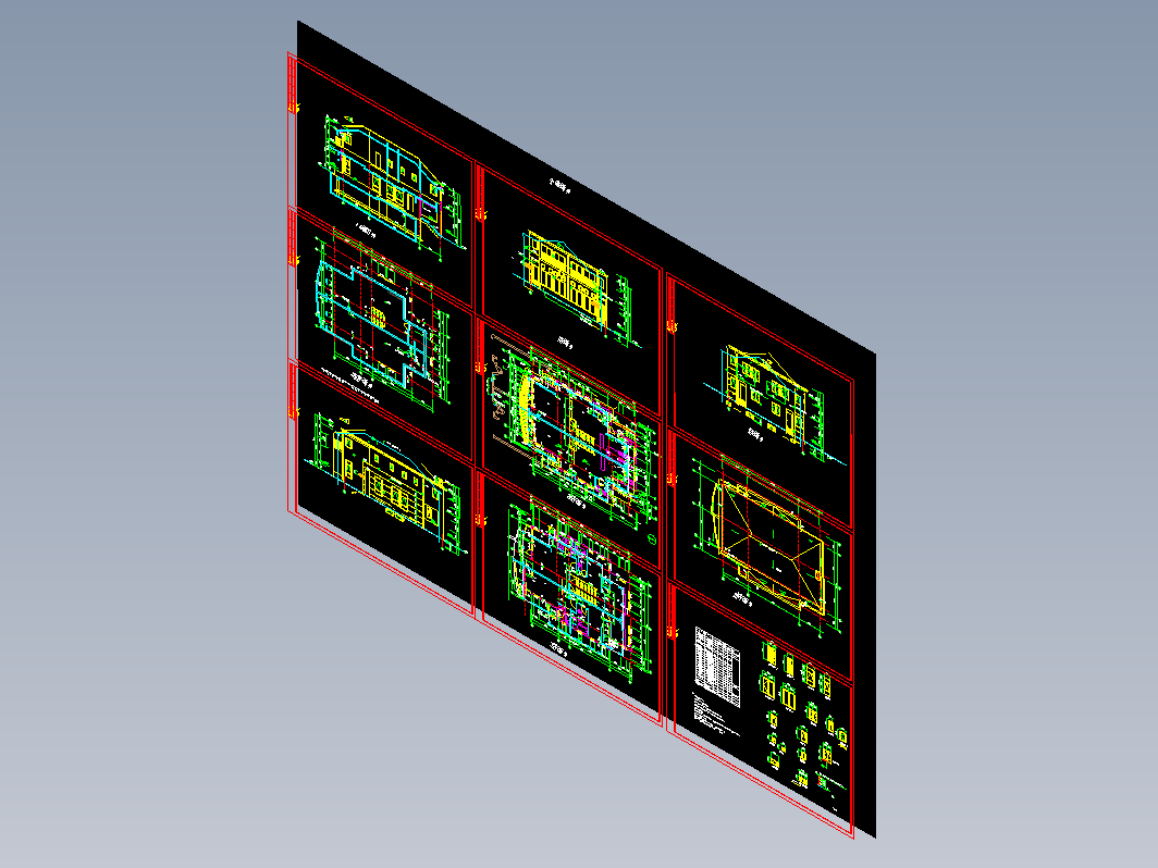 联体别墅建筑施工图