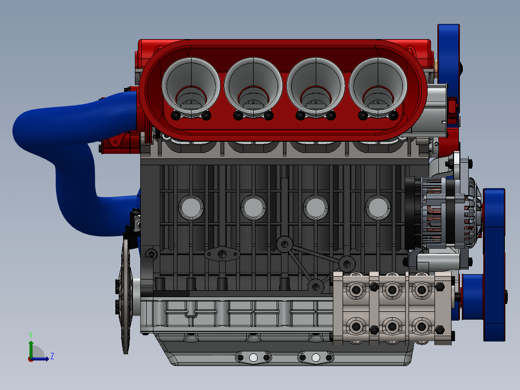 涡轮增压 TVR 直列 4 缸发动机