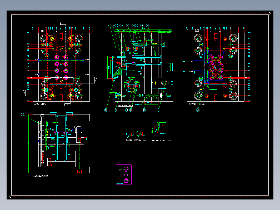 模具结构图—072先抽芯