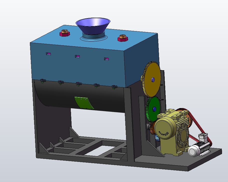 化肥搅拌制肥机三维SW2016带参++CAD+说明