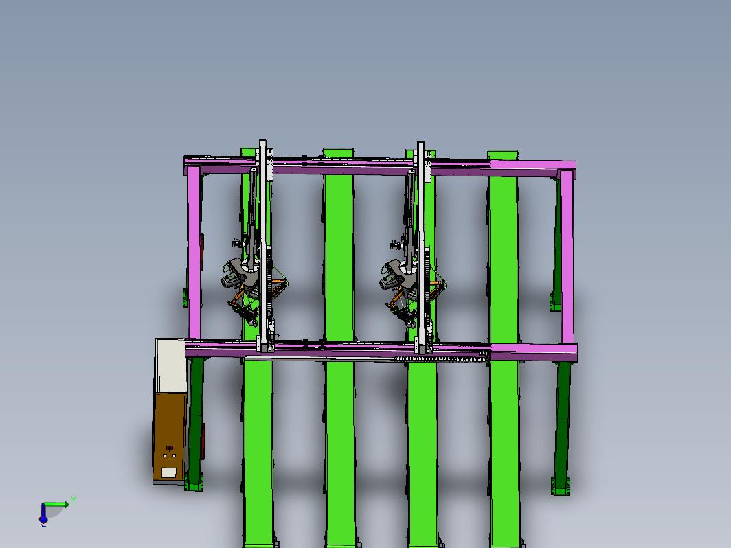 双蜘蛛机械手分拣作业工位