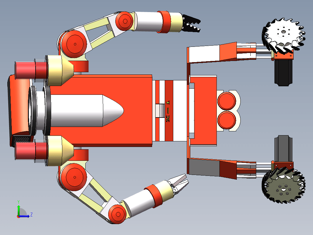 XFR-1消防预警机器人三维SW2018带参