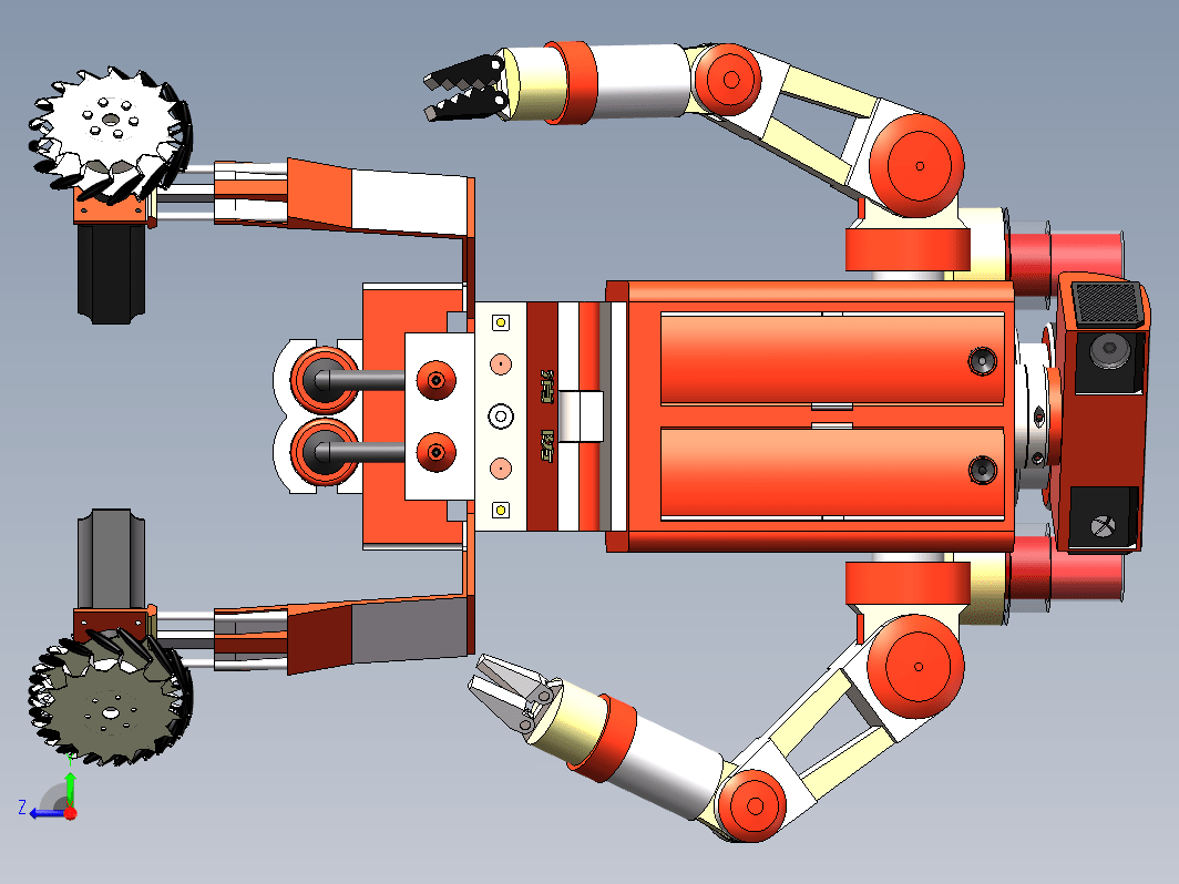 XFR-1消防预警机器人三维SW2018带参