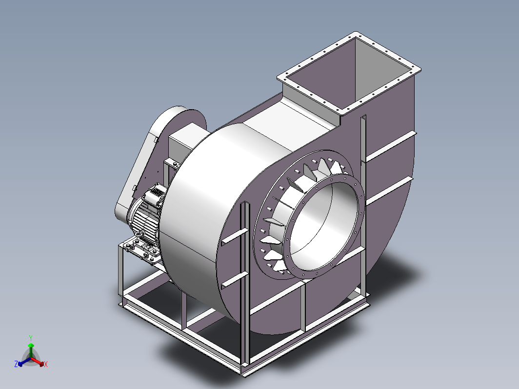 离心风机设计sw模型图