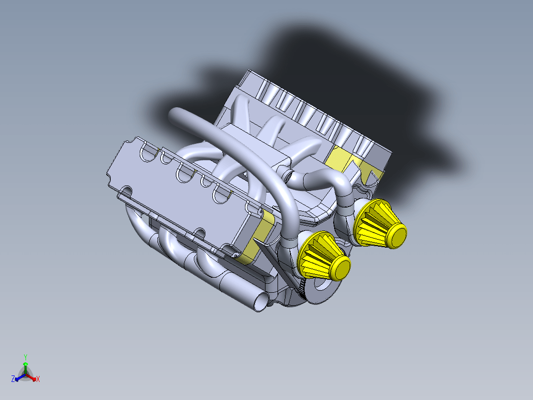 v6六缸发动机简易模型