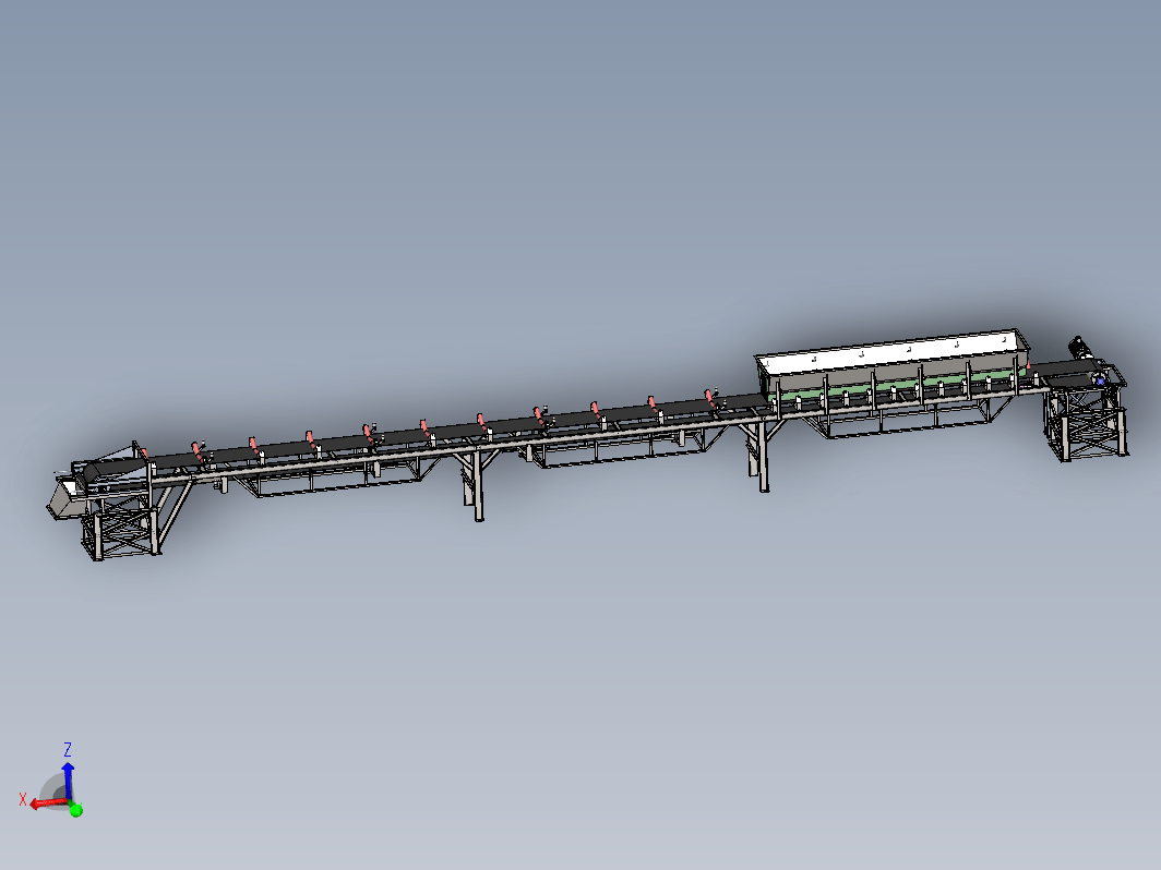 QD80轻型固定式带输送机三维SW2010带参+CAD+说明书