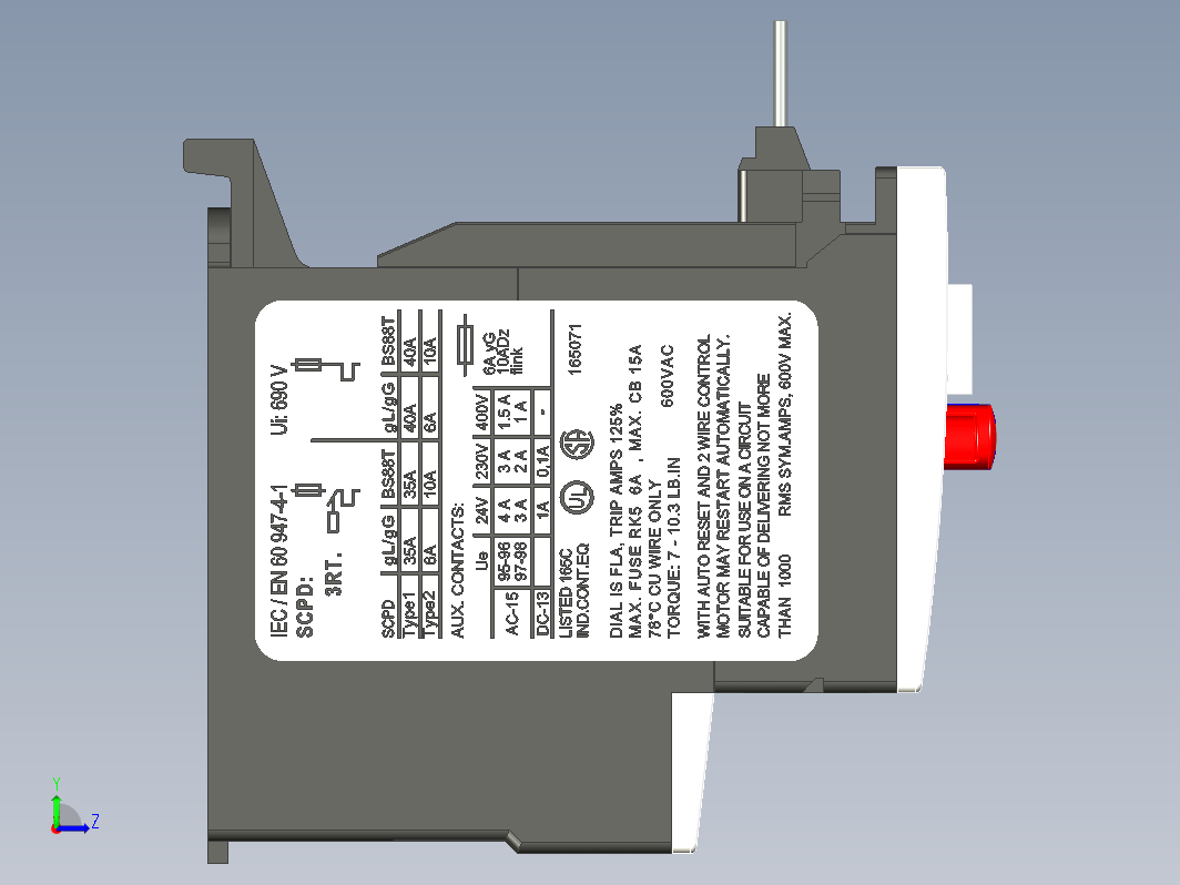 西门子热继电器3RU1116-1AB0