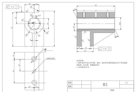 CA6140拨叉831003钻孔夹具设计图纸三维SW2014带参+CAD+说明缩略图