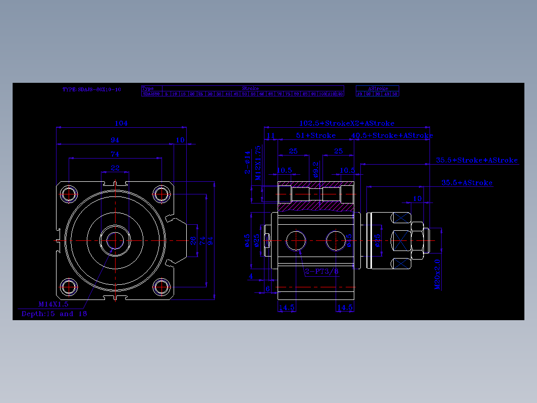 SDA气缸 83-SDAJ-80-SN