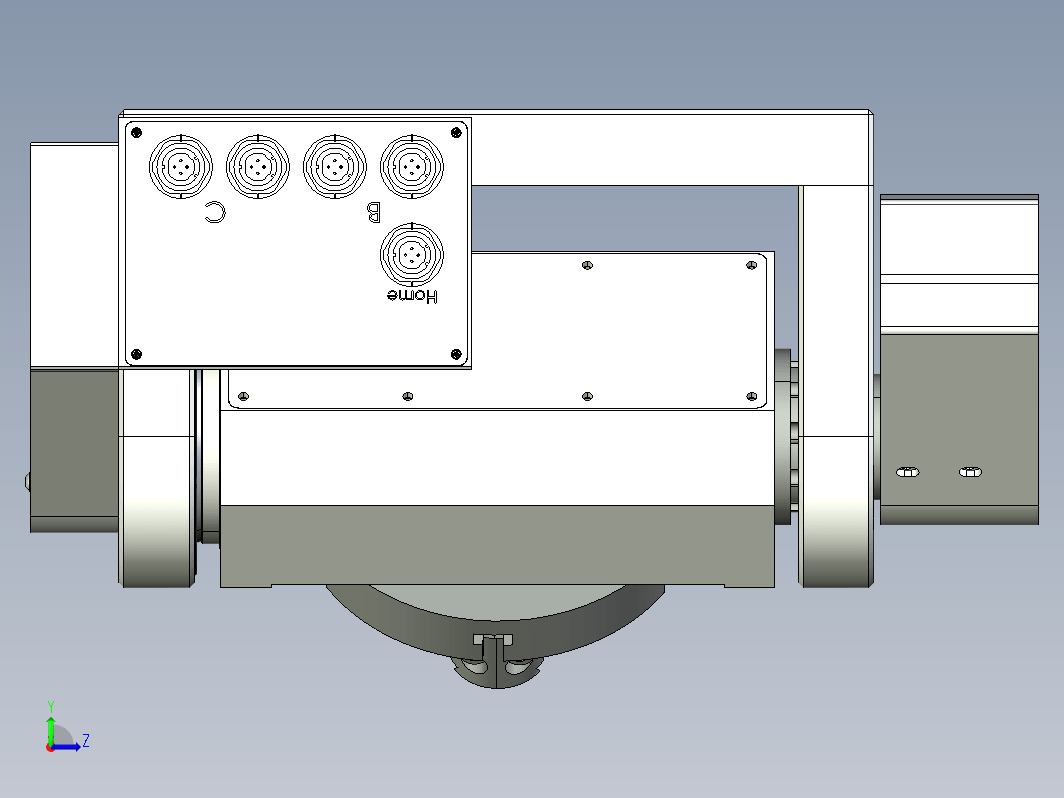 第五轴结构 5th axis trunnion cnc