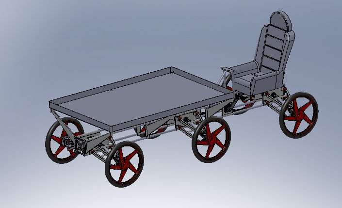 骑蹬式ATV车底盘框架模型