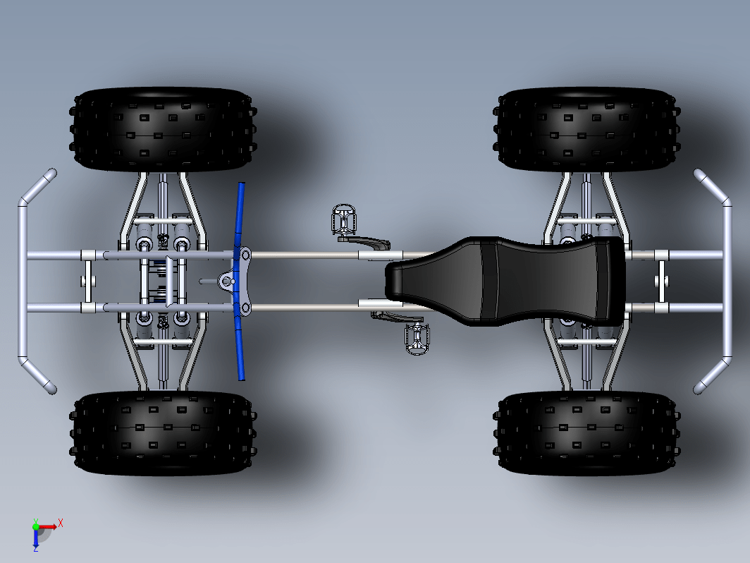 骑蹬式ATV车底盘框架模型