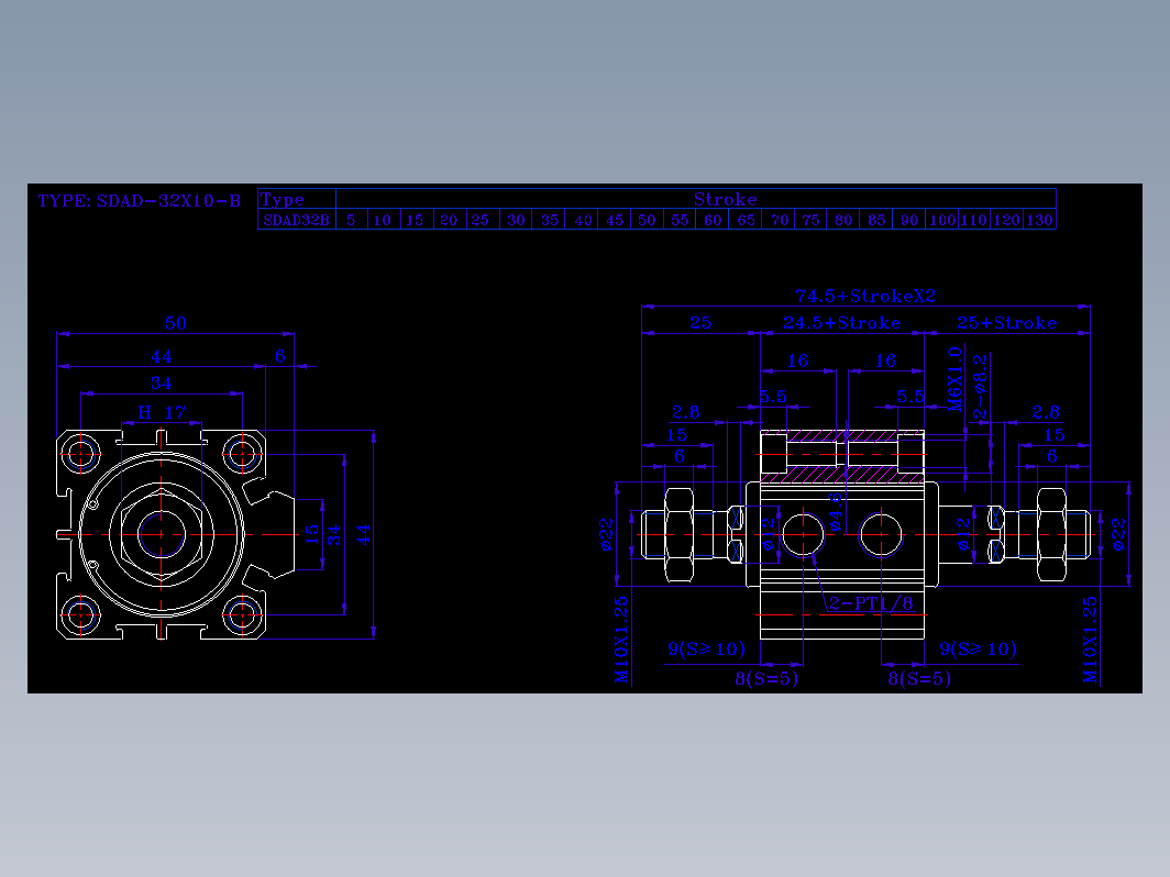 SDA气缸 83-SDAD-32-BZW