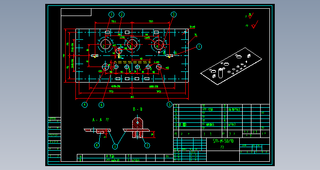 变压器S11-M-50-10kv CAD