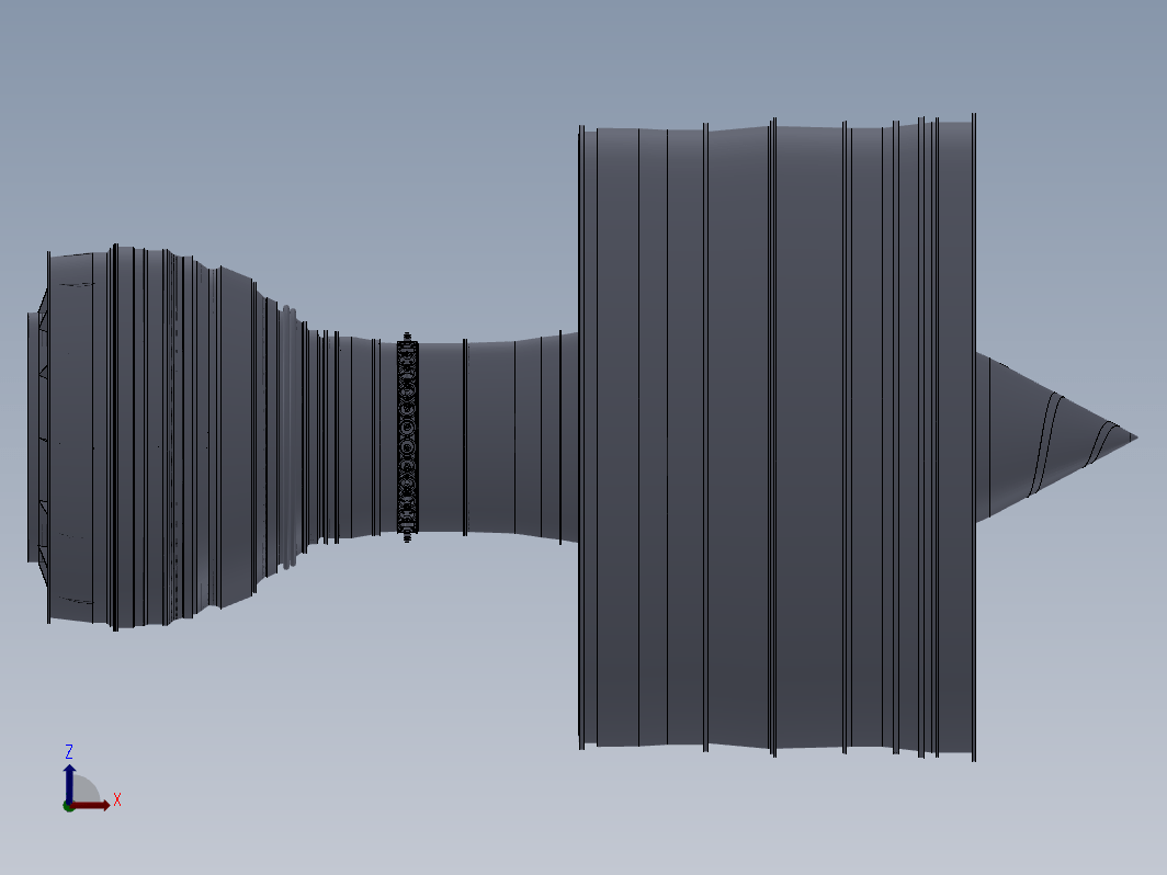 涡扇发动机测试3D模型