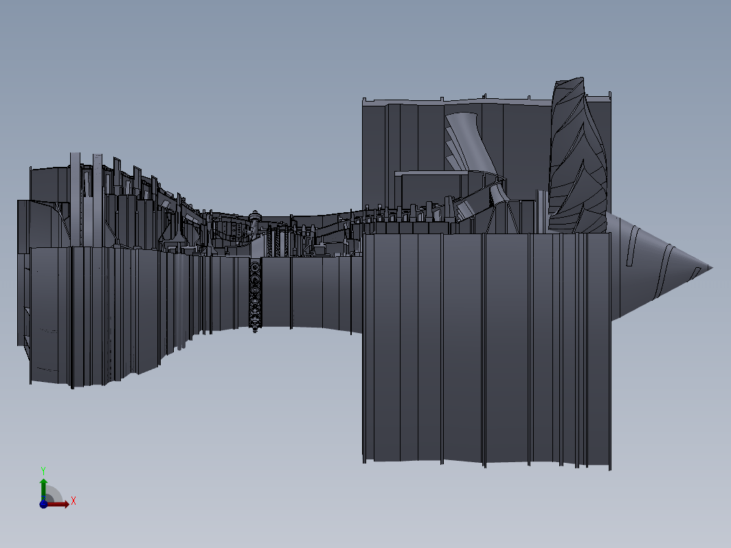 涡扇发动机测试3D模型