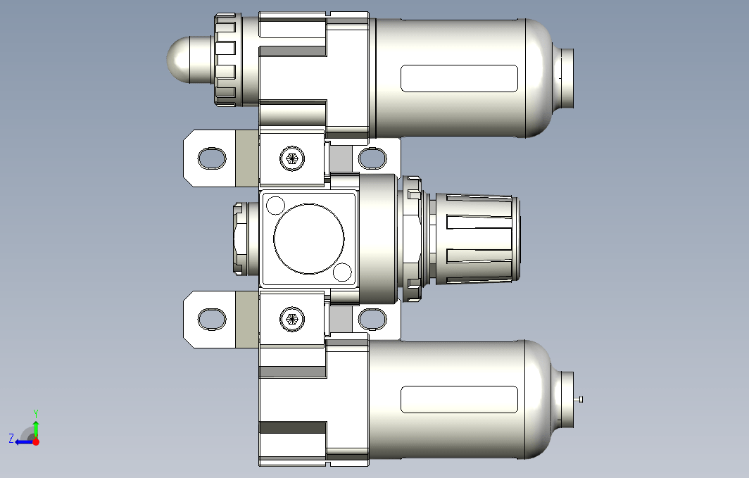 气源处理元件三点式组合3D-NC-200-02-BG系列