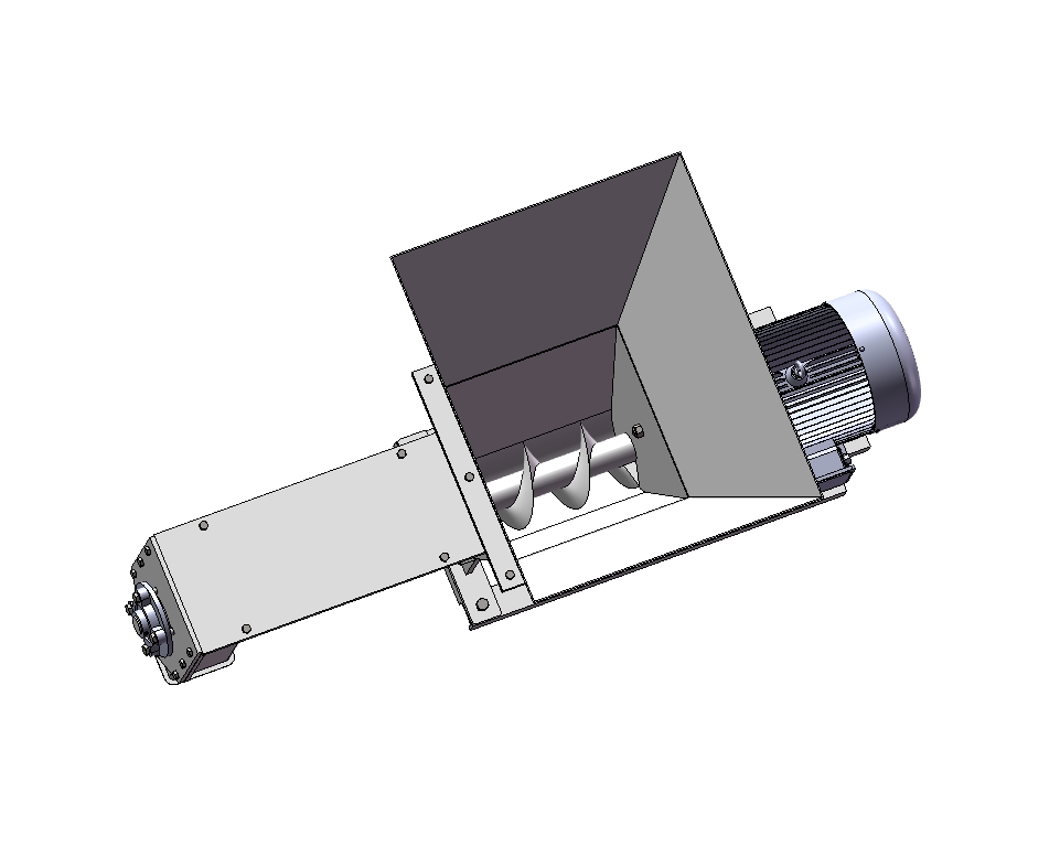 小型单螺旋给料机三维SW2012带参