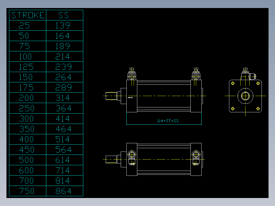 气缸 MB100