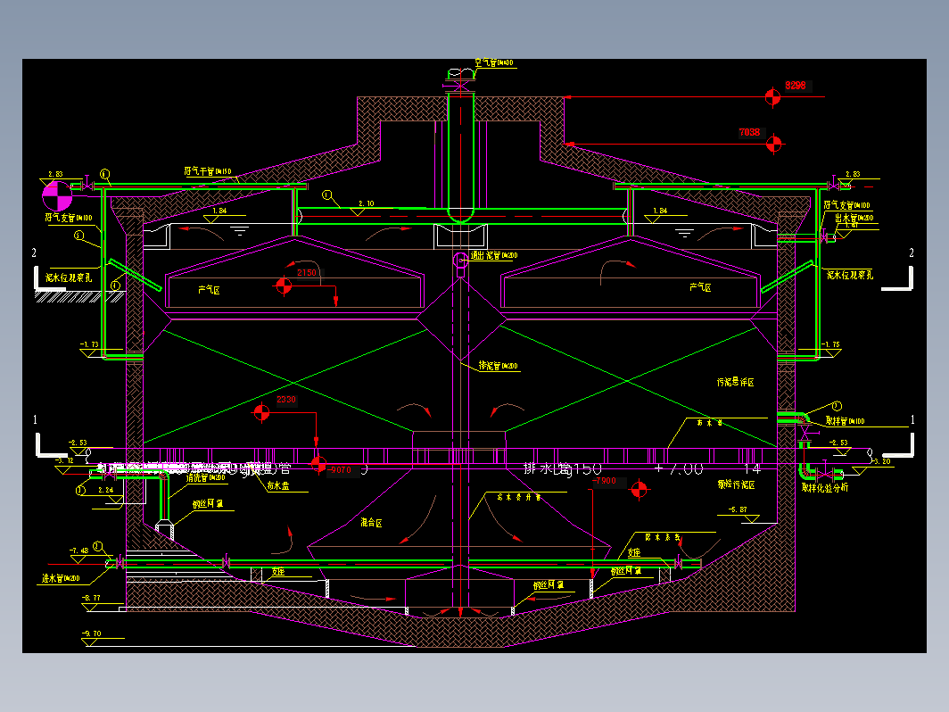 污水处理--UASB安装ROUTE-剖面-剖面