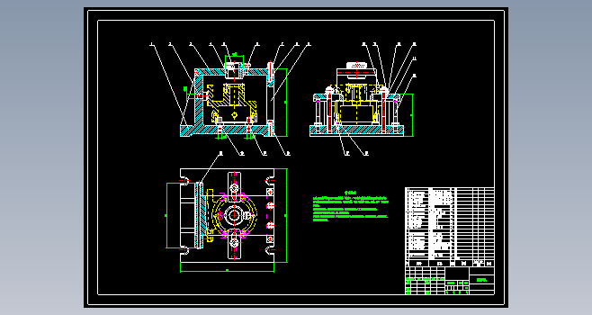 支撑座零件钻孔夹具CAD