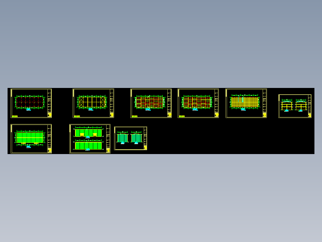 15米×40米钢结构工程CAD