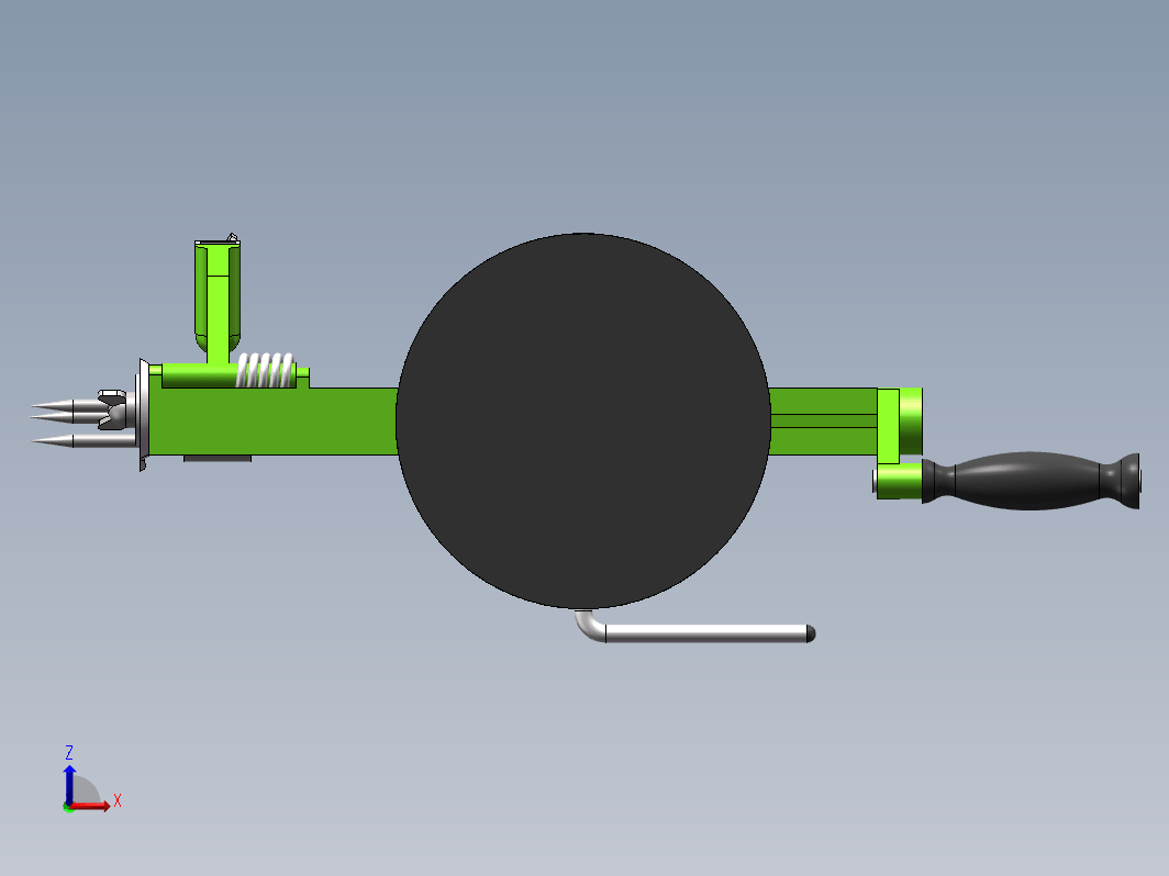 苹果削皮机的设计三维SW2012带参+CAD+说明书