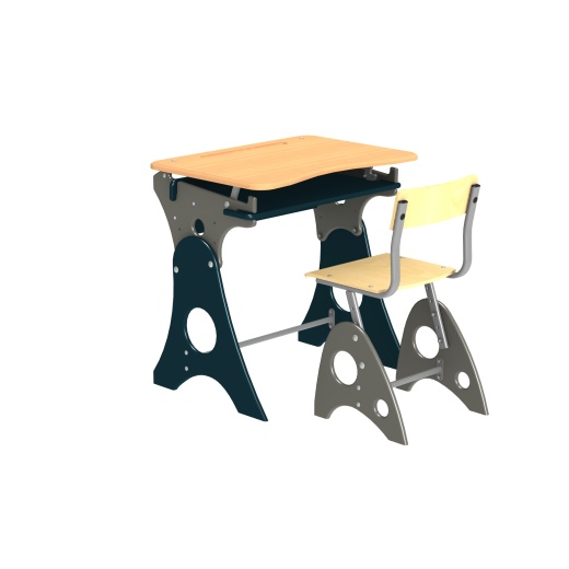 school furniture学校书桌模型缩略图