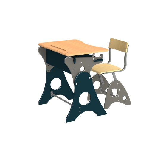 school furniture学校书桌模型缩略图
