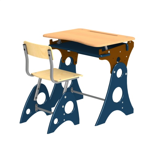 school furniture学校书桌模型缩略图