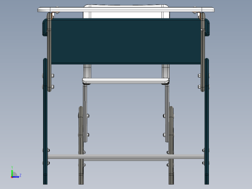 school furniture学校书桌模型缩略图