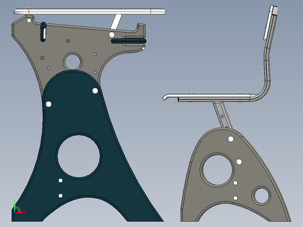 school furniture学校书桌模型