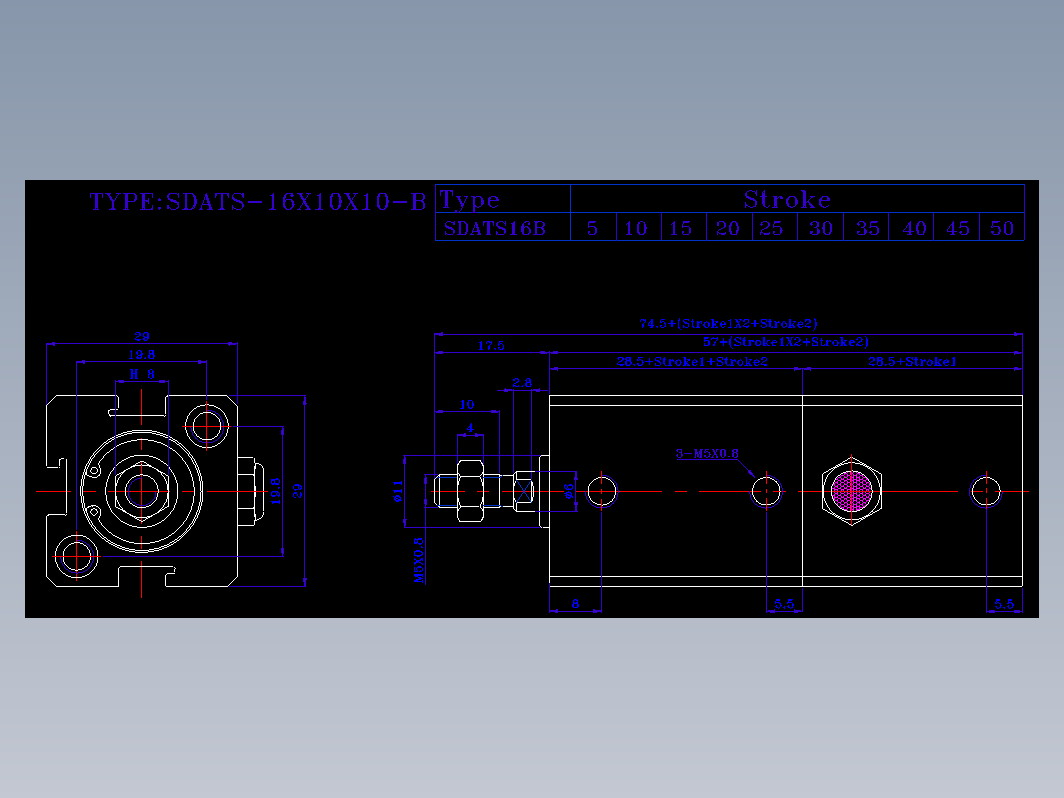 SDA气缸 83-SDAT-16-SW