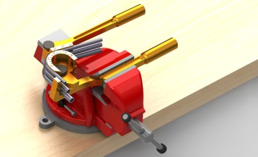 虎钳台钳卡钳-bench-vise--2 STP STL X_T