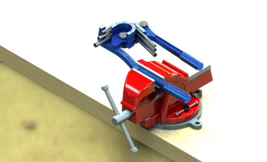 虎钳台钳卡钳-bench-vise--2 STP STL X_T缩略图
