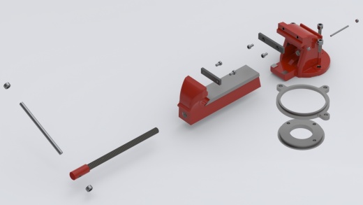 虎钳台钳卡钳-bench-vise--2 STP STL X_T缩略图
