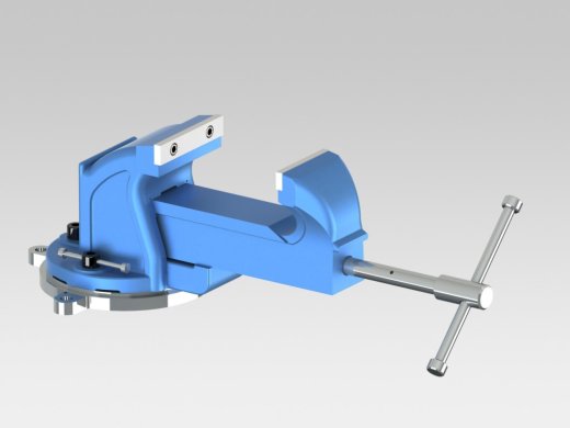 虎钳台钳卡钳-bench-vise--2 STP STL X_T缩略图